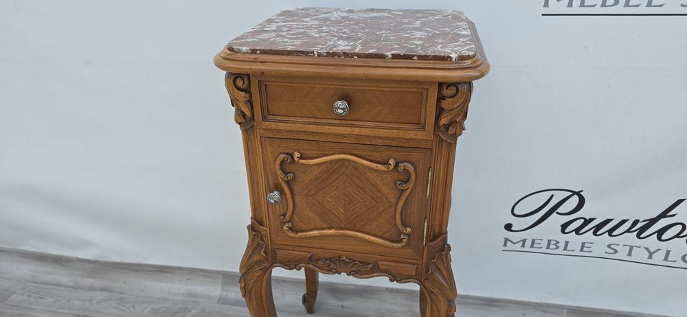Szafka stylowa Chippendale Komoda Marmur