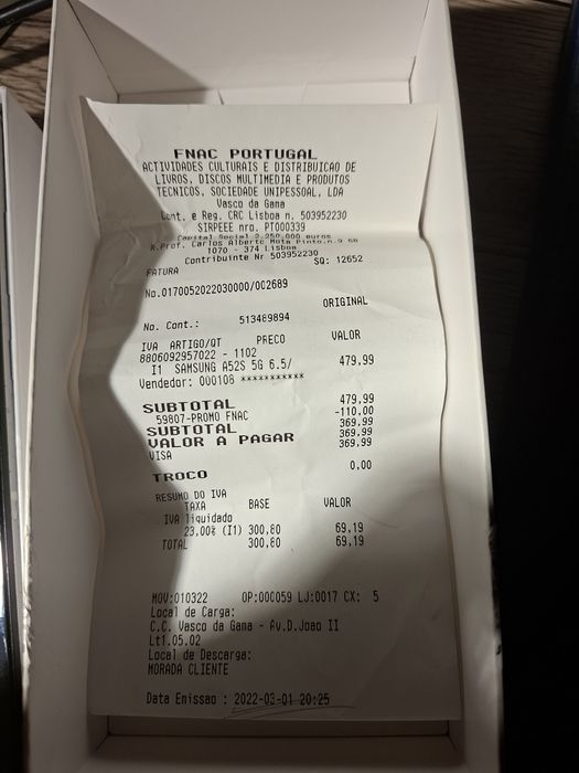 Telemóvel samsung A52 5G 128GB