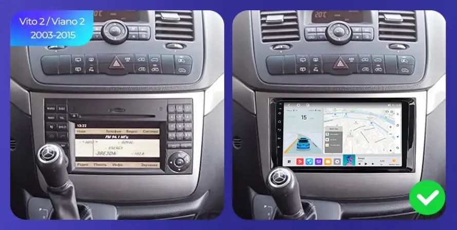 штатна магнітола mekede mn mercedes vito viano 639 ips