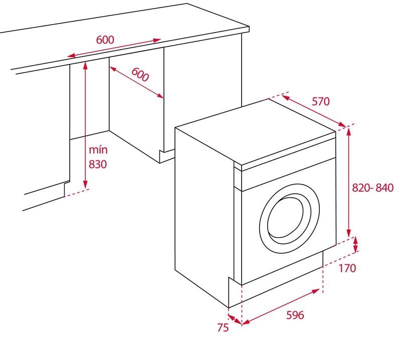 Máquina de Lavar Roupa de Encastrar Teka LI5 1080 8Kg 1000RPM