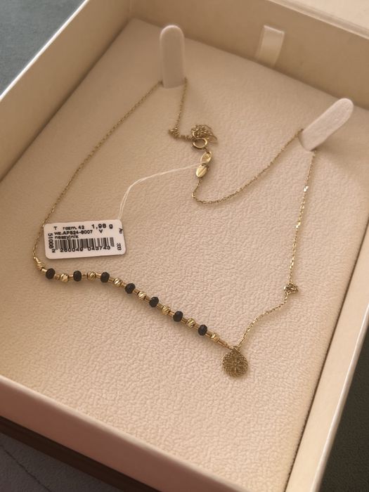 Złoty naszyjnik z cyrkoniami - rozeta Apart