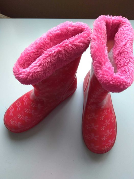 детские резиновые сапоги для девочки 29 размера с утеплением