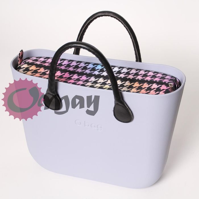 organizer OBAG STANDARD pepitka tęczowa 2 kieszenie wkład OMAY.PL