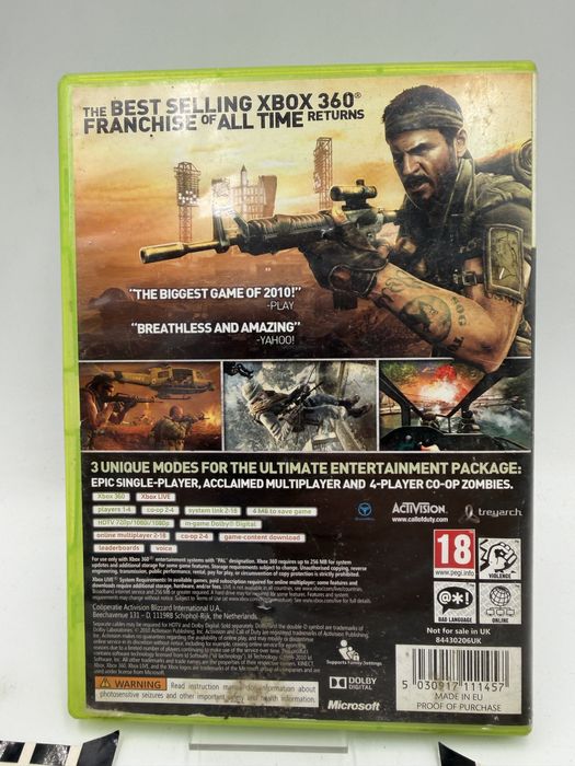 Call Of Duty Black Ops Xbox 360 Gwarancja
