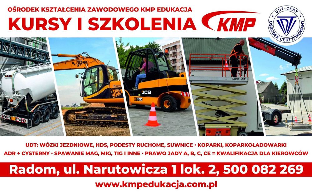 Kurs UDT na HDS, Podesty, Suwnice - Start 03.03.2026 r.