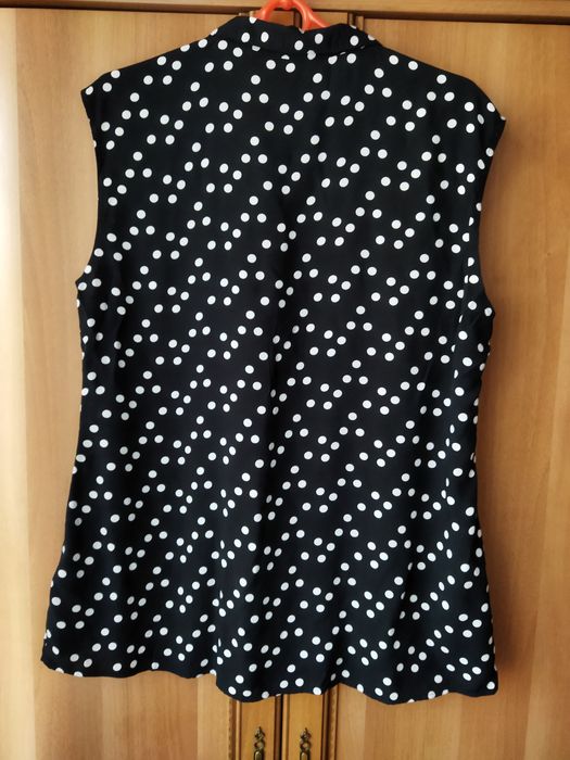 Bluzka czarna w grochy