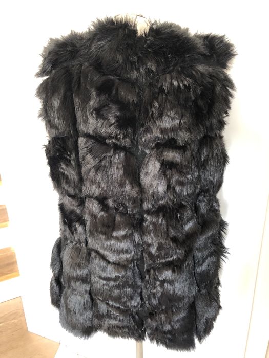 Kamizelka czarna sztuczne futro r. S/M