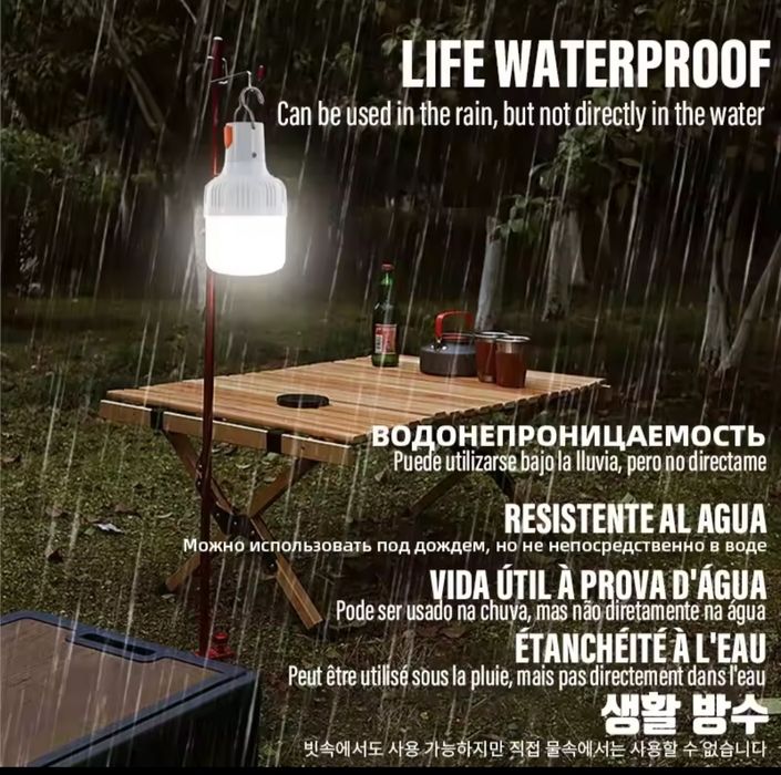 Lâmpada led recarregável