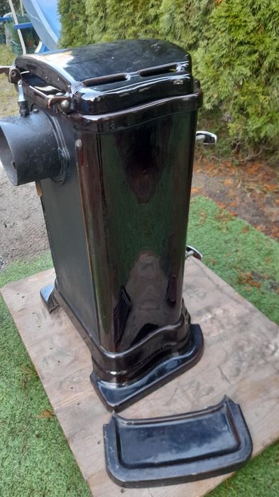 Piec koza kominek żeliwny szamot emaliowany genius