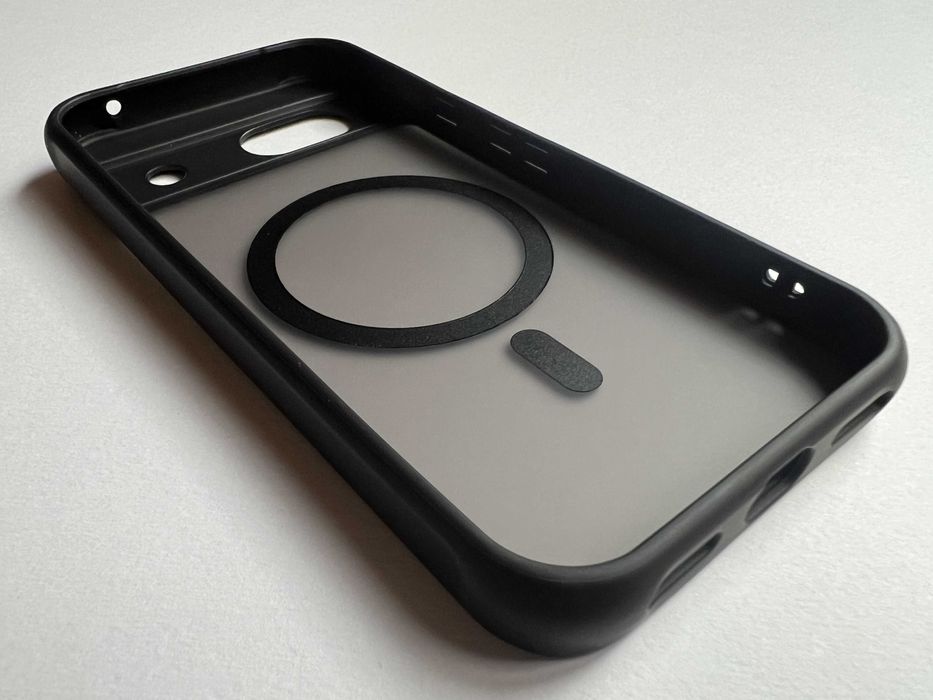 Google Pixel 8a чохол Magnetic MagSafe чорний силікон TPU чехол