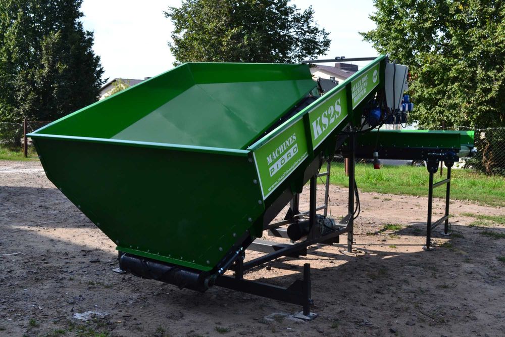 Прийомний бункер з сортувальним модулем для картоплі (7 роликів)