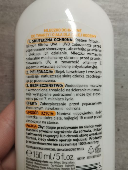 Lirene spf 50 mleczko ochronne
