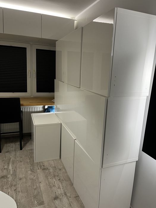 Zestaw Besta Ikea biały połysk 3 szt 120x60 i 4 szt 60x60 stan bdb