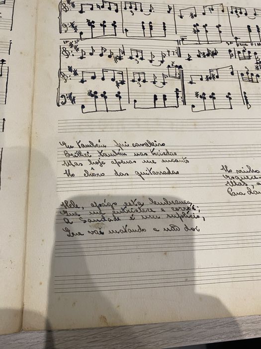 Partitura Manuscrita Musical do Filme Gato Bravo 1934