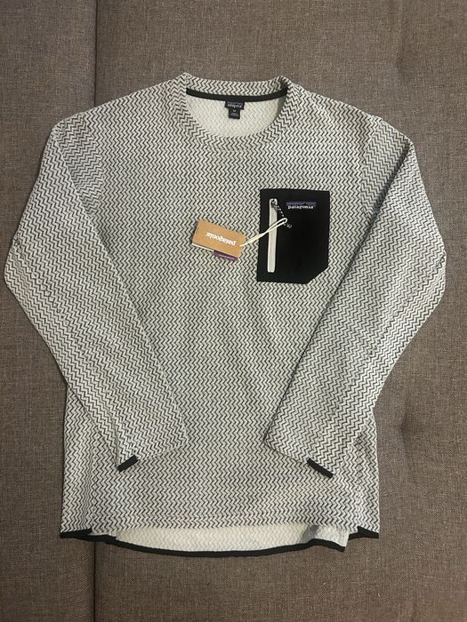 Patagonia R1 Regulator Fleece Crew Szaro-Czarny Wzór Nowa z Metkami