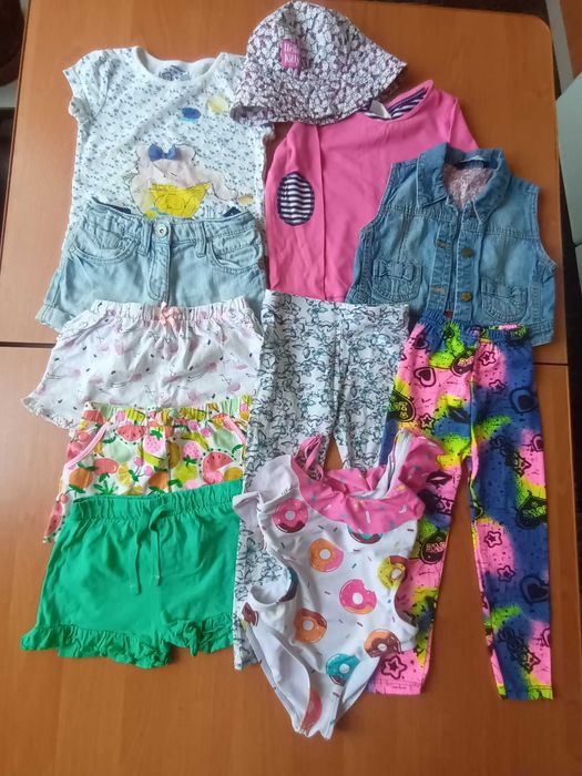 Комплект літніх речей для дівчинки 3-4 роки, 11 шт.