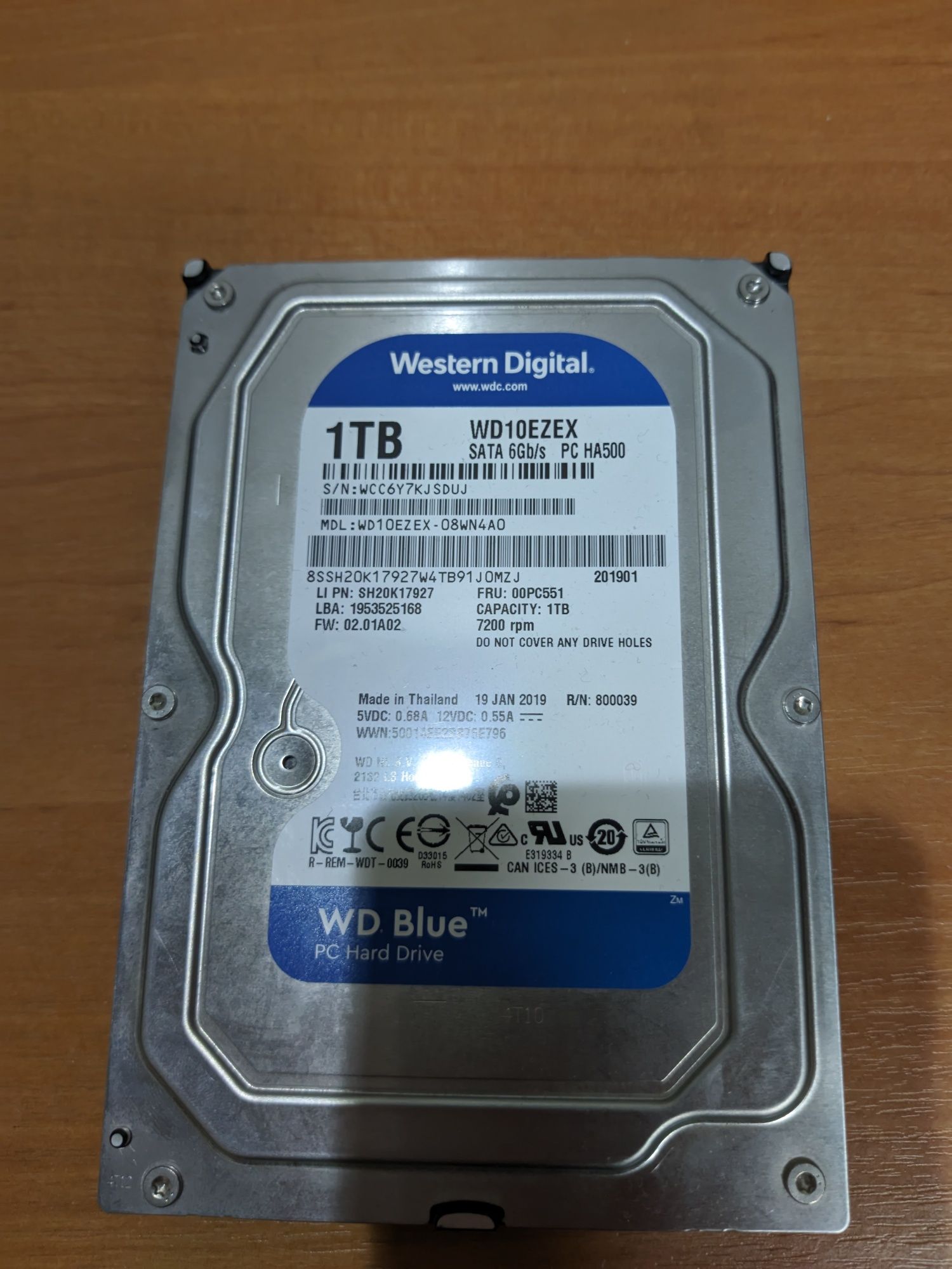 Жорсткий диск WD Blue 1TB (WD10EZEX): 600 грн. - Комплектуючі та ...