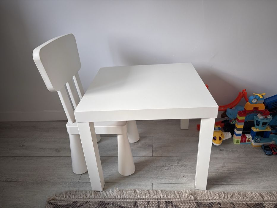 Stolik krzeselko ikea biale