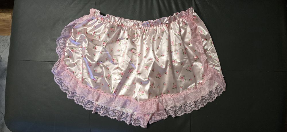 Śliczne Damskie Satynowe Bokserki Z Cudowną Koroneczką Roz. 2XL