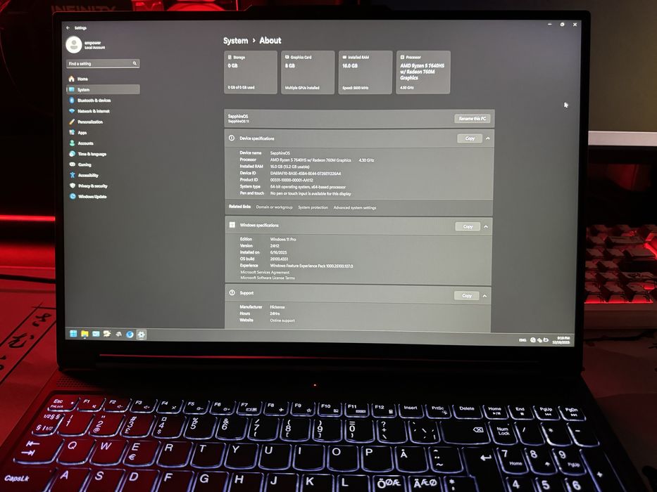 Legion Lenovo Slim 5 16aph8