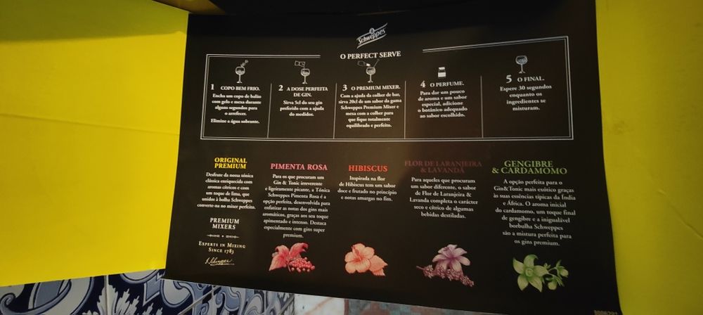 Schweppes gin, caixa conjunto completa