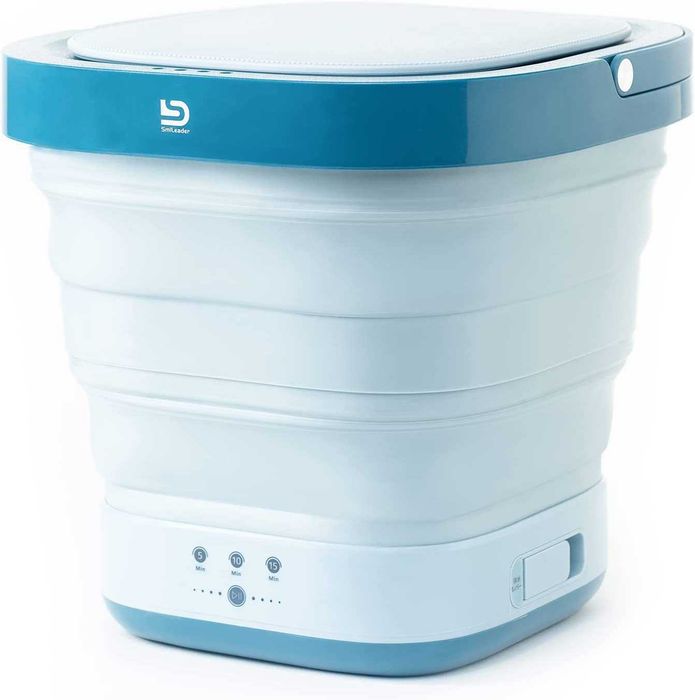 Mini máquina de lavar portátil dobrável para campismo, novo