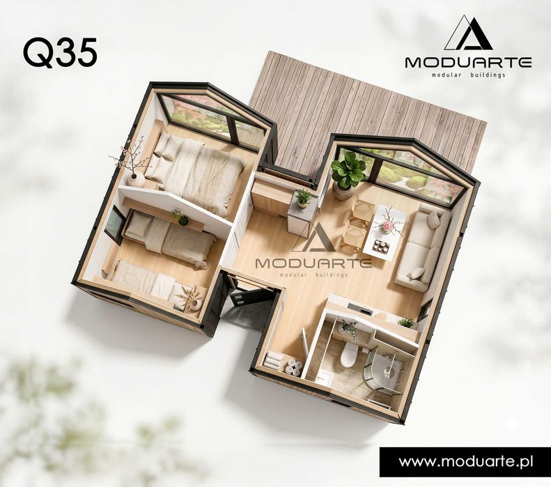 Dom modułowy 35m2 całoroczny