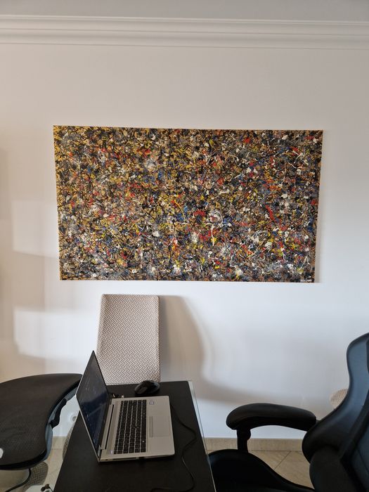 Quadro "Trilho Primário" - pintura abstracionismo 2025 01