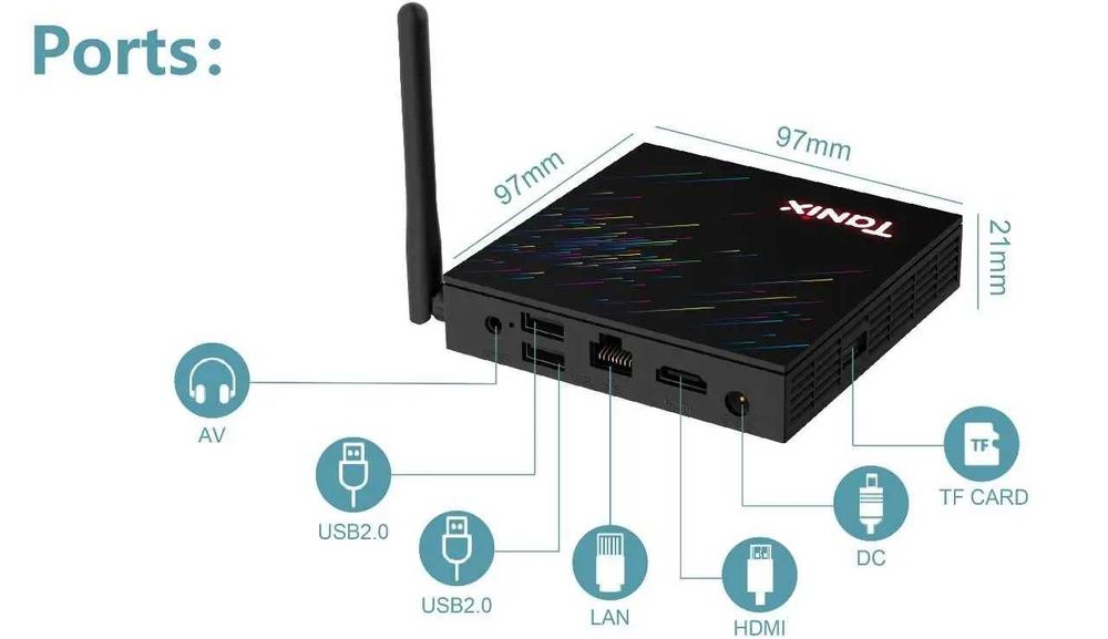 ТВ-приставка android-box Tanix TX68(4Gb/32Gb,Android 14), налаштування