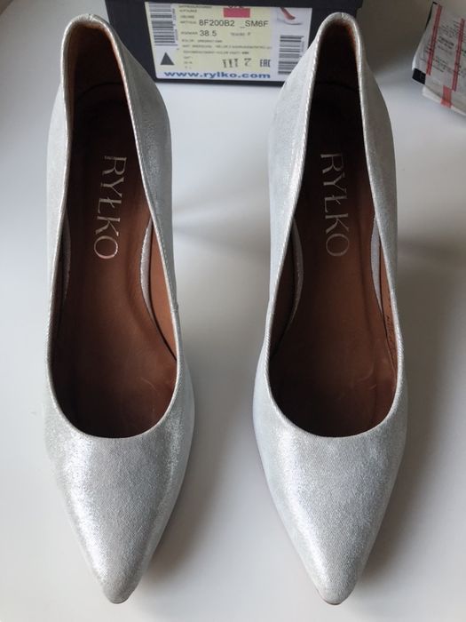 Srebrne szpilki Ryłko 38,5