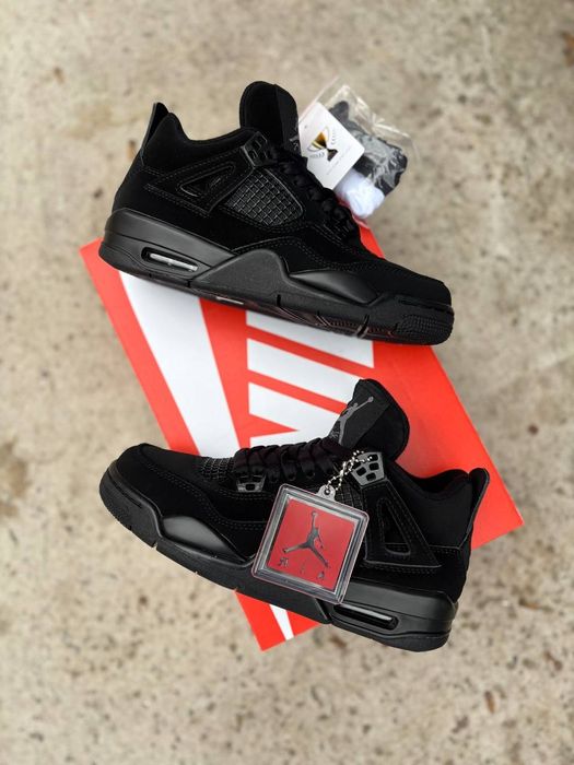 Nike Air Jordan 4 Retro Black Cat кросівки найк аір джордан 4 джордани