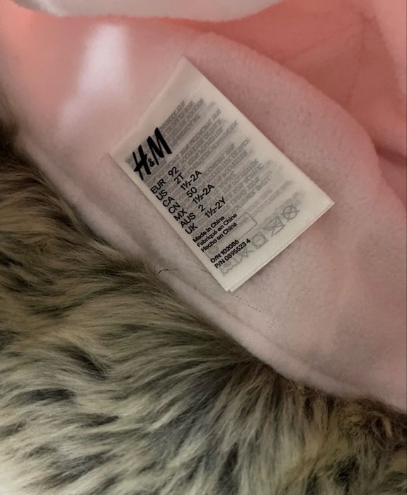 Водовідштовхувальна шапка.Зимова шапка вушанки на підкладці H&M 92