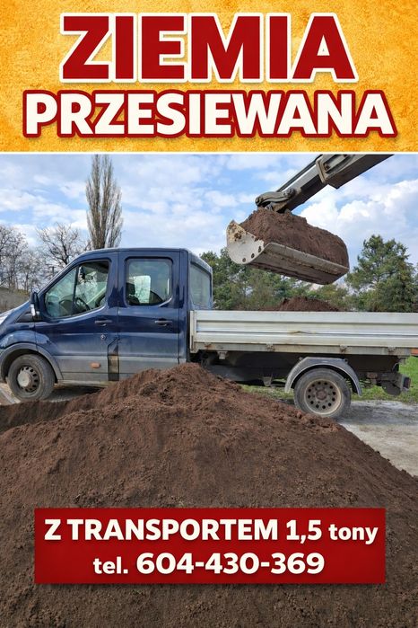 Ziemia z transportem 1,5 tony