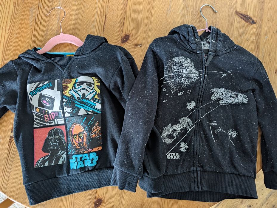 Dwie bluzy z kapturem star wars r.104