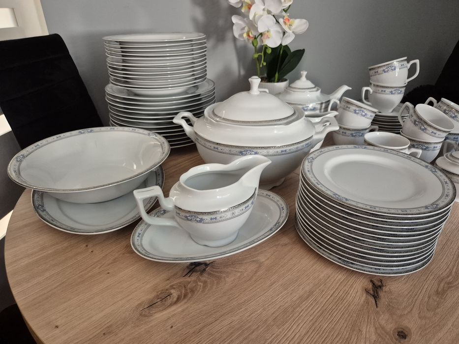Zestaw obiadowy fabryka porcelany Książ