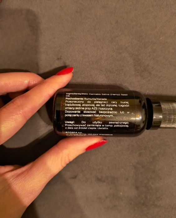 Olej konopny 100% naturalny