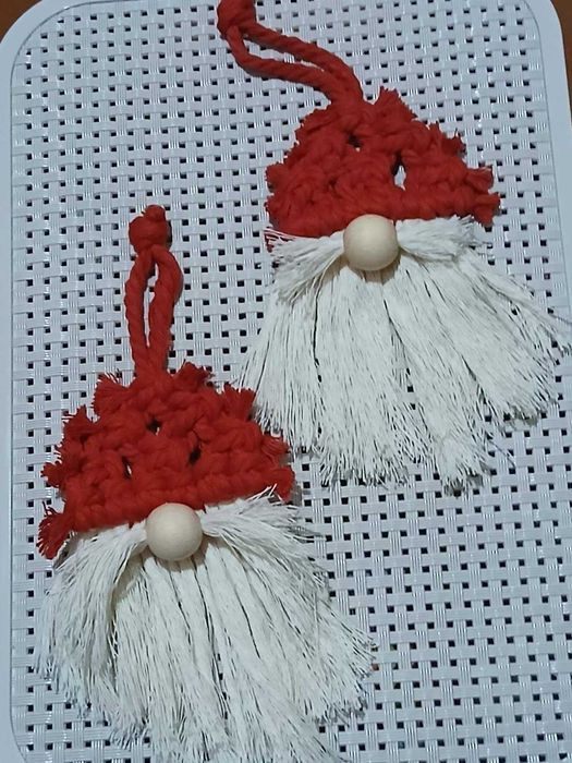 Набір гномів із макраме, різдвяна прикраса для дому або ялинки