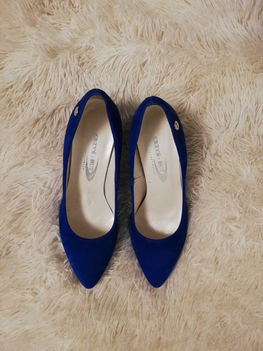 szpilki chabrowe 36 zamsz krzyś but