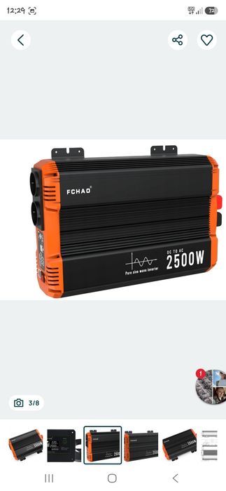 Przetwornica falownik fchao 2500/5000w pełny sinus