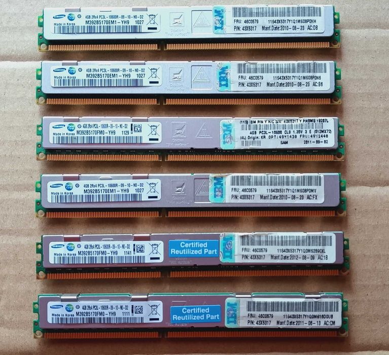 24GB RAM DDR3L 1333MHz 2Rx4 ECC registered