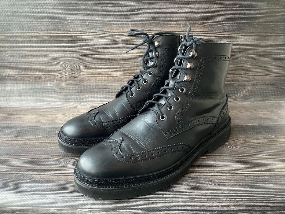 Шкіряні черевики броги Made in Italy 43 р