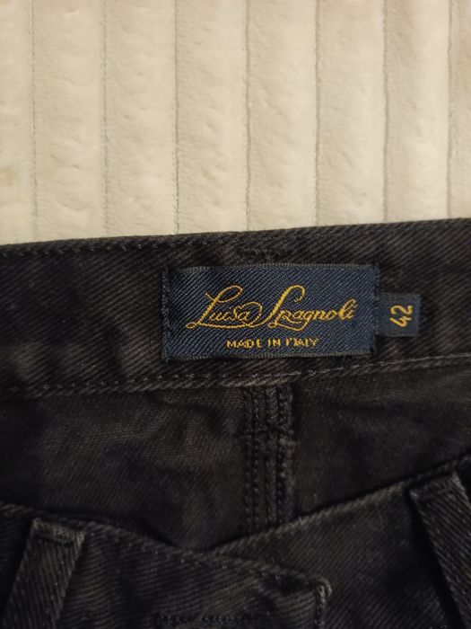 Luisa Spagnoli Spódnica jeans z naszyta koronką