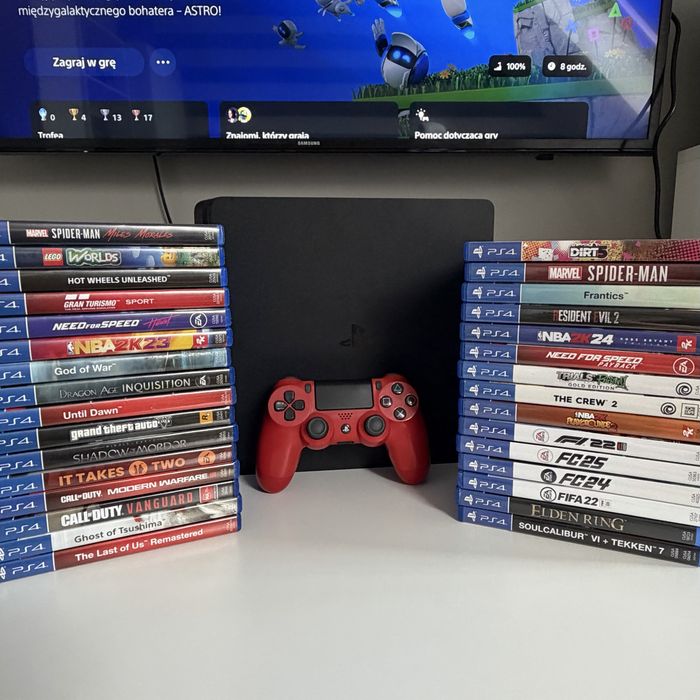 PlayStation 4 Slim Zestaw Gry Pad DualShock