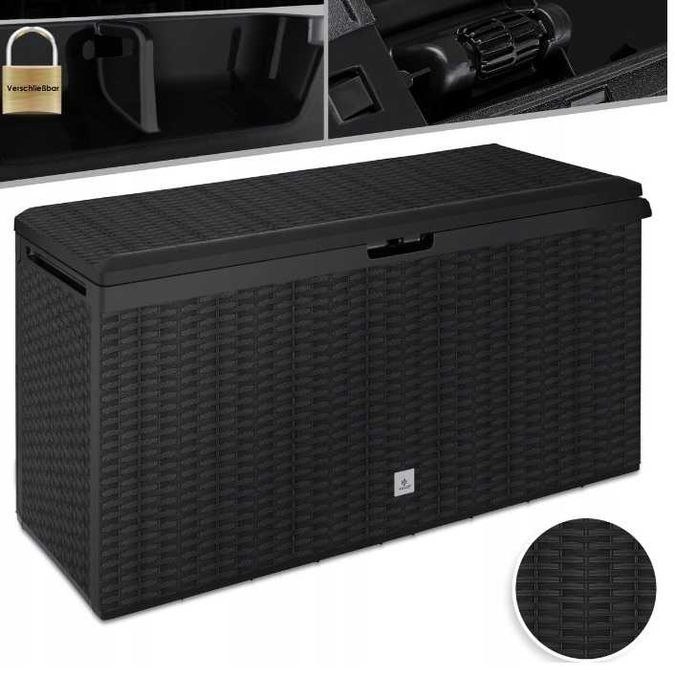 Skrzynia ogrodowa z tworzywa sztucznego czarny KESSER