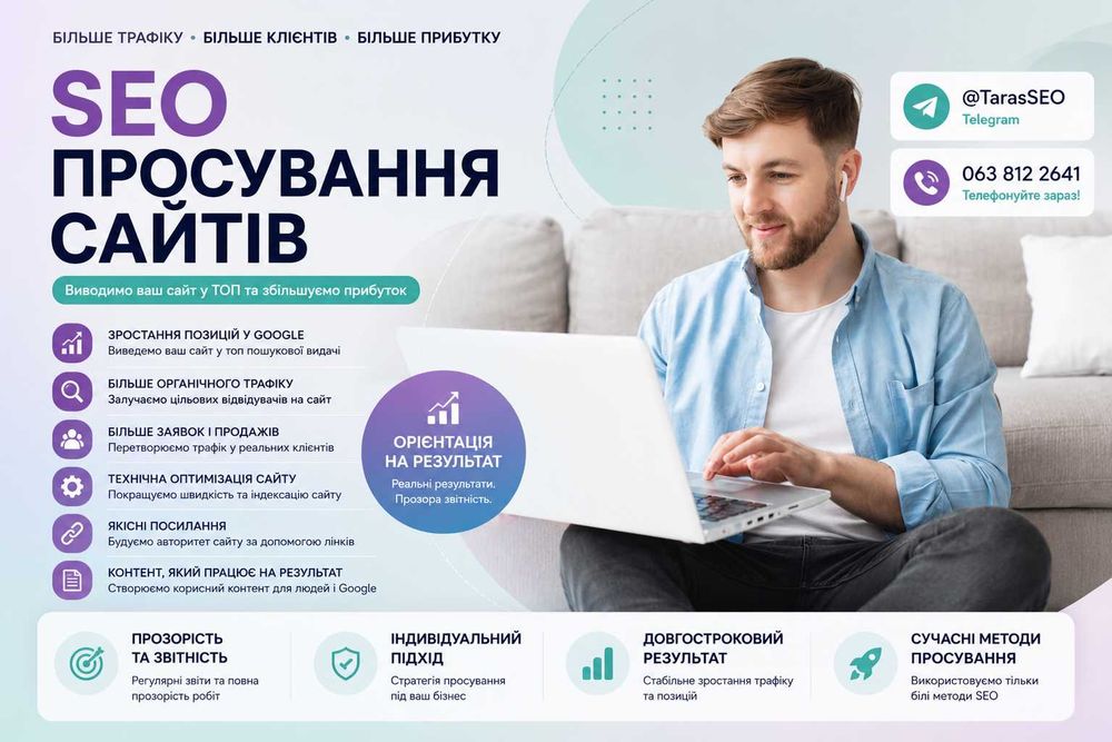 Сео та GEO просування вашого бізнесу. Розкрутка сайту Гугл та АІ