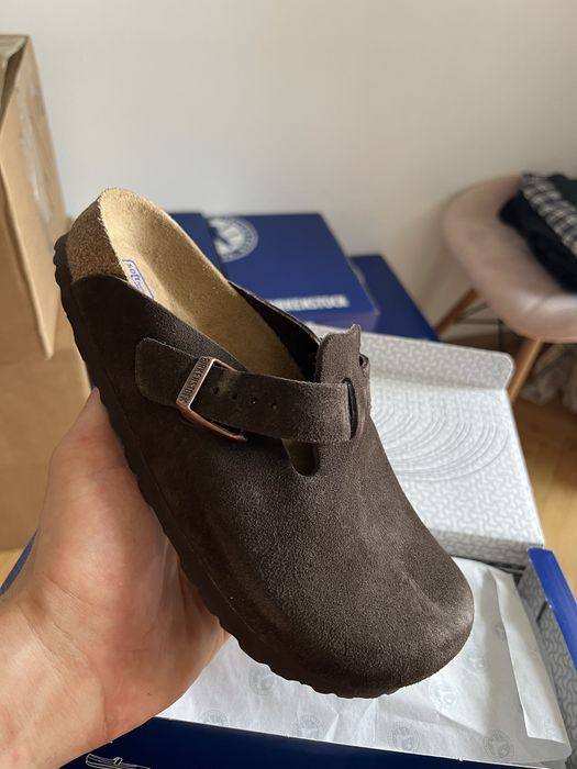 Замшеві шльопанці Birkenstock Boston оригінал !!!