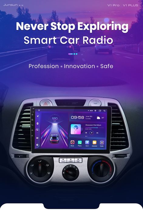 Rádio 9" android 2/32GB Hyundai I20 de 2008-14 WIFI GPS carplay NOVO