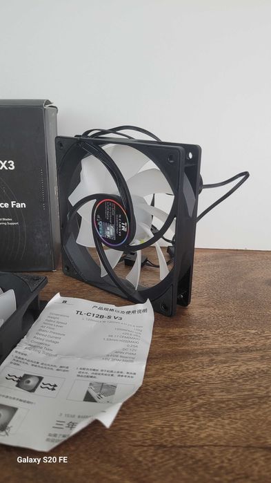 Nowy Zestaw 3x Wentylator Thermalright TL-C12B-S V3 120mm ARGB PWM PC 3-pak