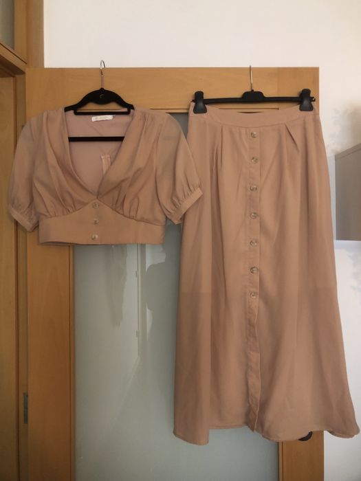 Conjunto saia e camisa manga curta