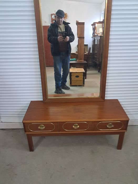 Toaletka z lustrem teak